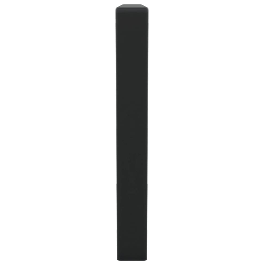 Reggimensole per Lavabo 2 pz Nere Trapezio in Acciaio | homemem39