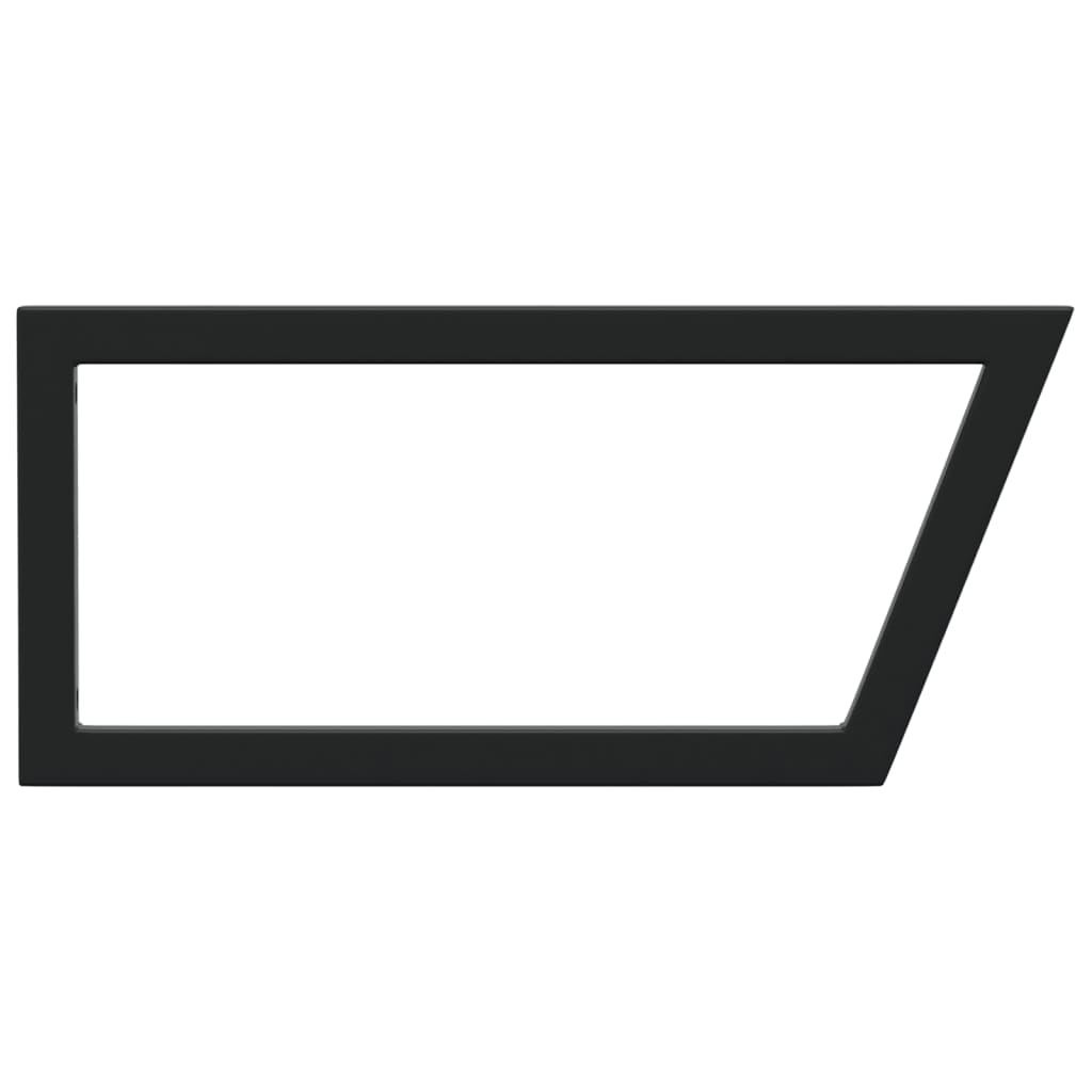 Reggimensole per Lavabo 2 pz Nere Trapezio in Acciaio | homemem39