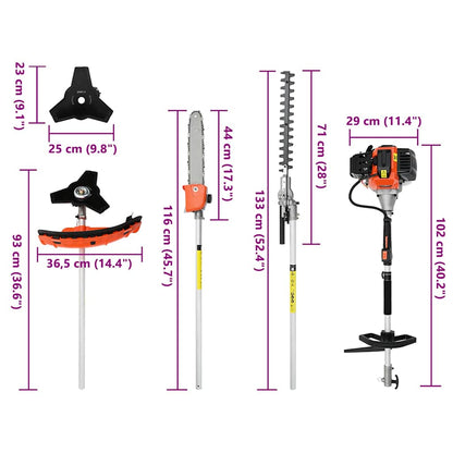 Decespugliatore 4 in 1 Funzione Arancione 52 cc 1,45 kW | homemem39