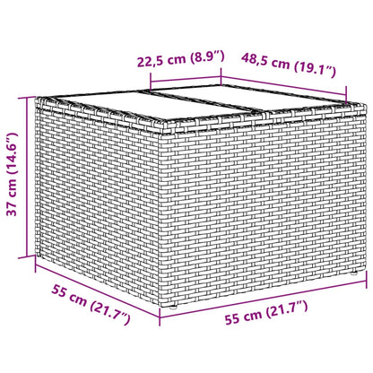 Set Divani da Giardino 2 pz con Cuscini Nero Polyrattan e Vetro - homemem39
