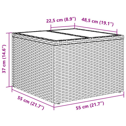 Set Divani da Giardino 2 pz con Cuscini Grigio Polyrattan Vetro - homemem39