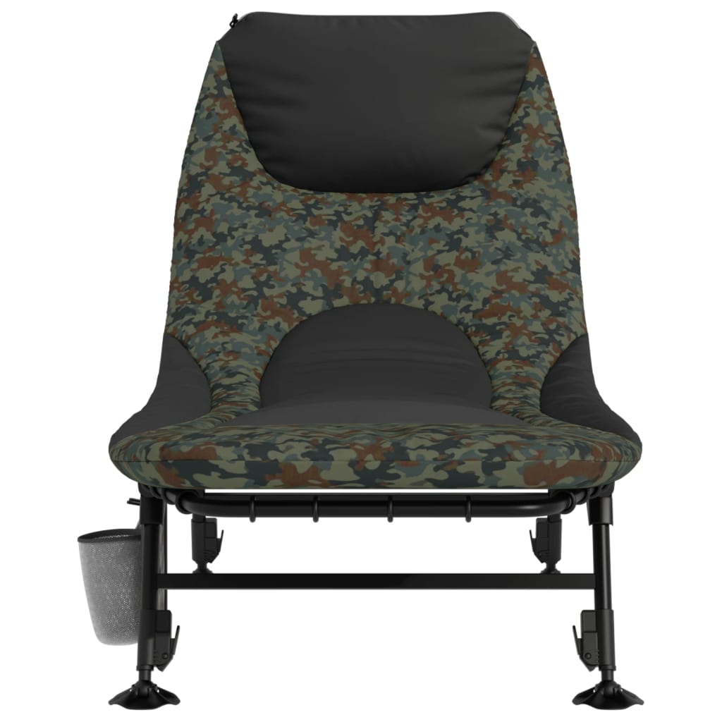 Fishing Bed with Adjustable Anti-Mud Legs and Folding in Camouflage