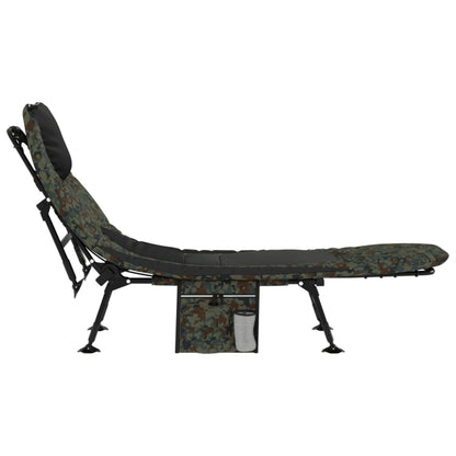 Fishing Bed with Adjustable Anti-Mud Legs and Folding in Camouflage