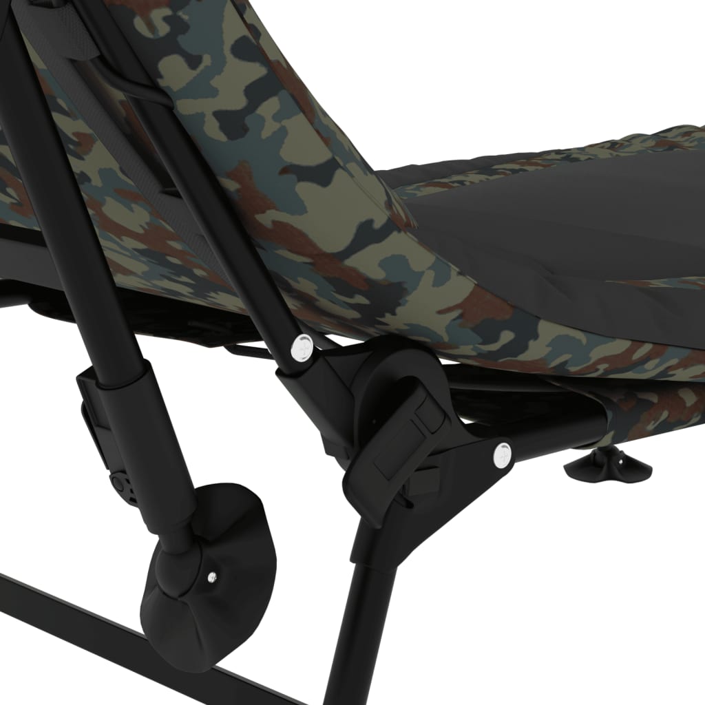 Fishing Bed with Adjustable Anti-Mud Legs and Folding in Camouflage