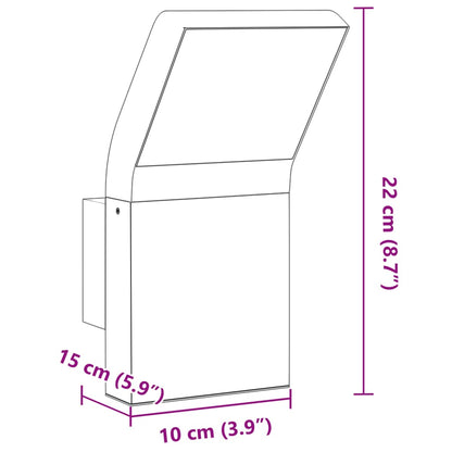 Applique per Esterni con LED Bianca in Alluminio Pressofuso