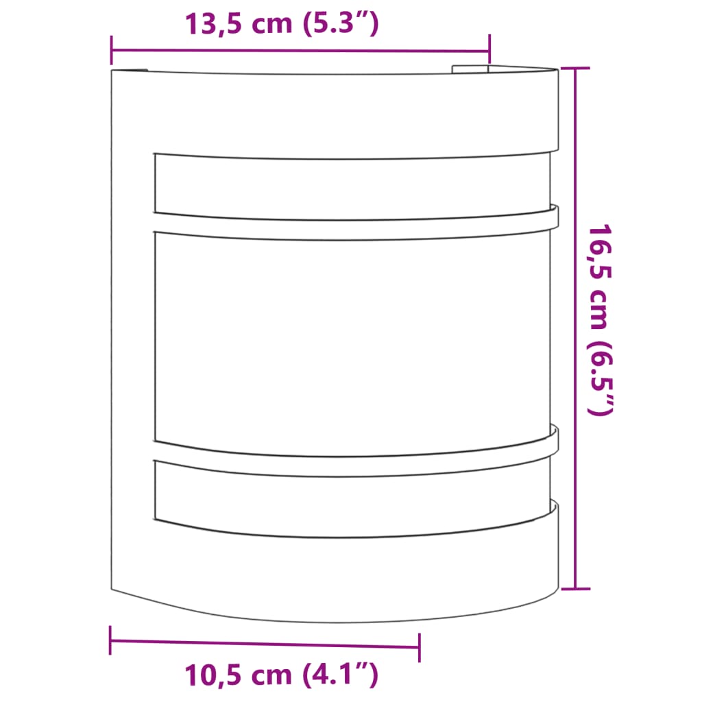 Applique da Esterno 2 pz Argento in Acciaio Inossidabile