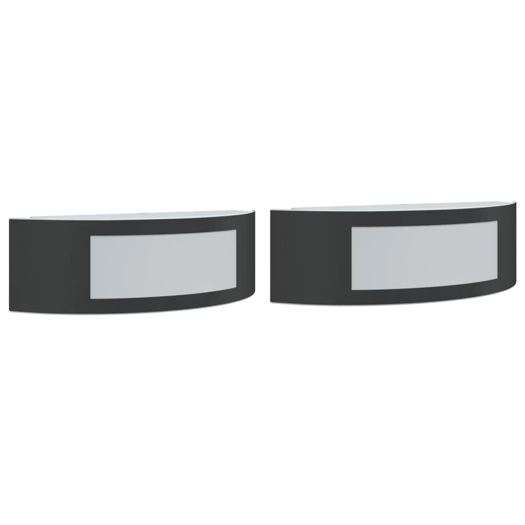 Outdoor Applique 2 pcs Black in Stainless Steel