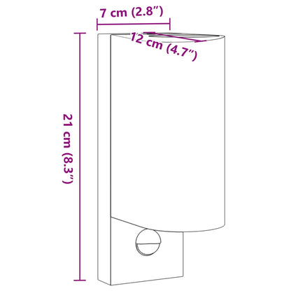 Applique with Sensor 2 pcs Black in Die Cast Aluminium