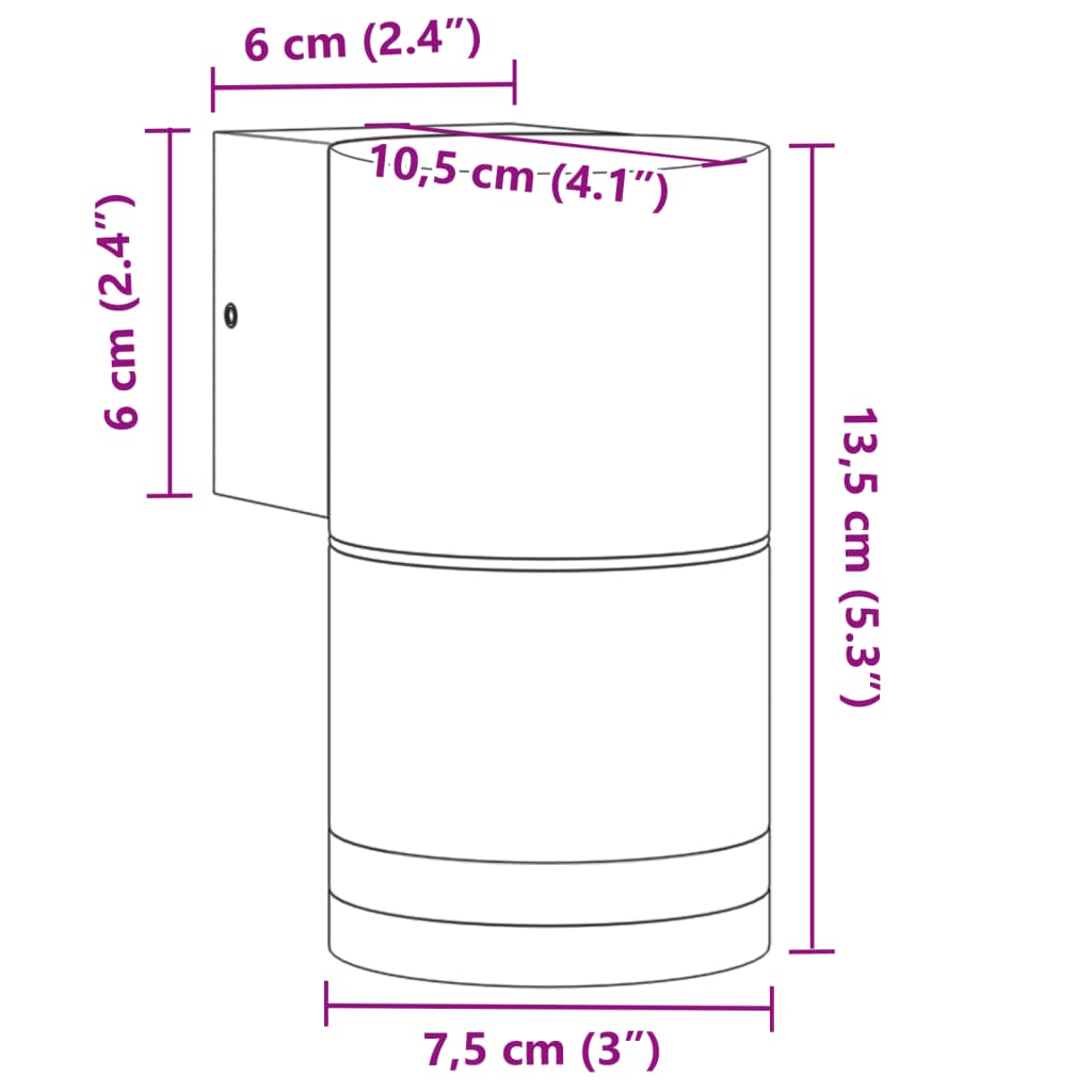 Applique per Esterni Nera in Alluminio Pressofuso