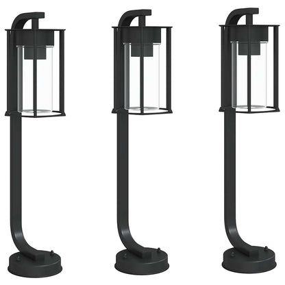 Lampade da Terra per Esterni 3 pz Nere 60 cm in Acciaio Inox | homemem39