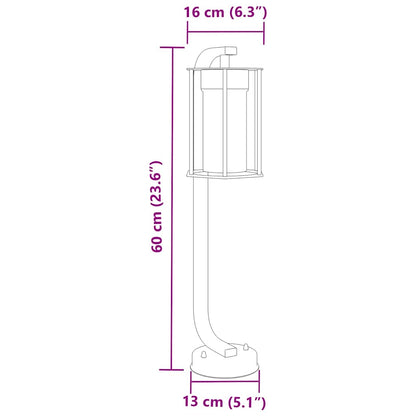 Lampade da Terra per Esterni 3 pz Nere 60 cm in Acciaio Inox | homemem39