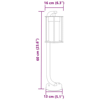 Lampade da Terra per Esterni 3 pz Nere 60 cm in Acciaio Inox - homemem39