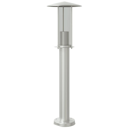 Lampada da Terra per Esterni Argento 60 cm in Acciaio Inox - homemem39