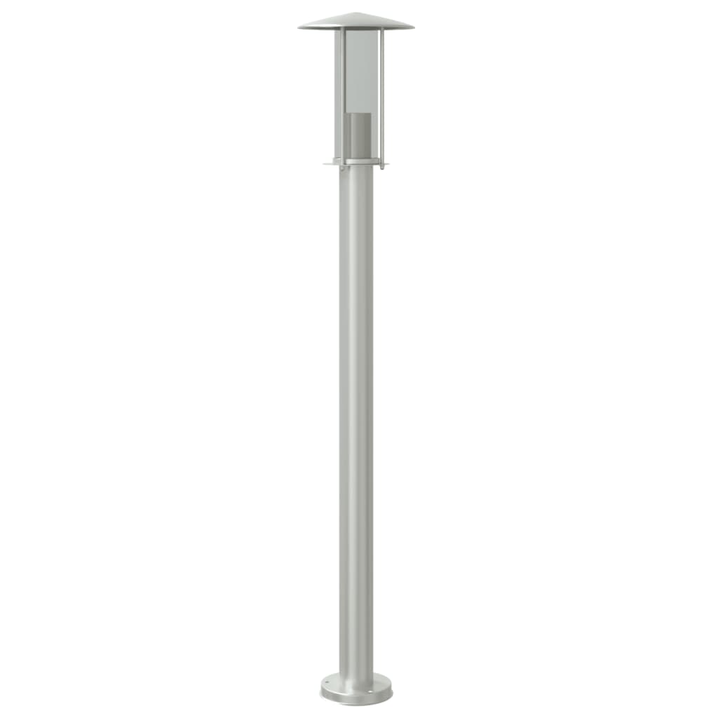 Silver Outdoor Floor Lamp 100 cm in Stainless Steel