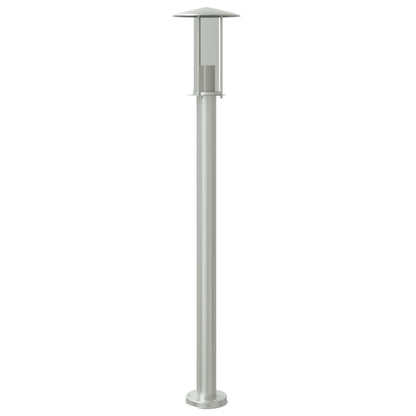 Silver Outdoor Floor Lamp 100 cm in Stainless Steel