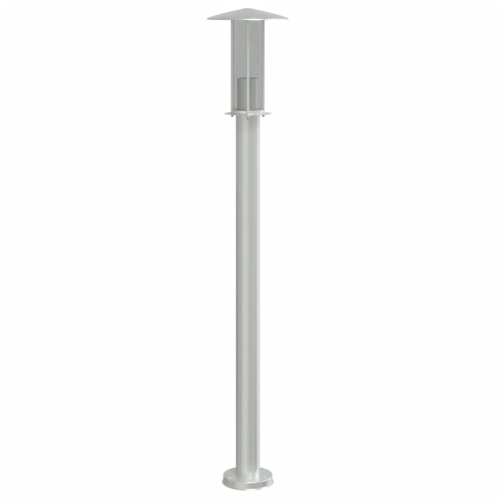 Silver Outdoor Floor Lamp 100 cm in Stainless Steel