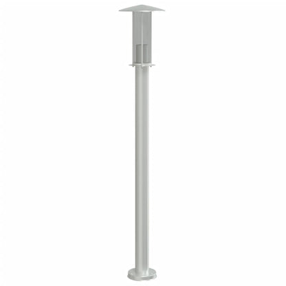 Silver Outdoor Floor Lamp 100 cm in Stainless Steel