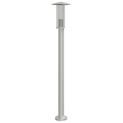 Silver Outdoor Floor Lamp 100 cm in Stainless Steel