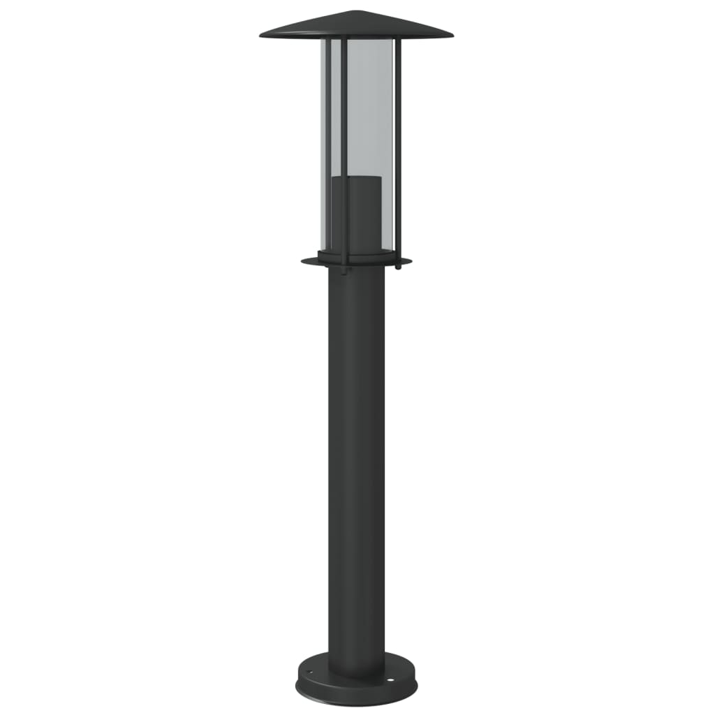 Lampada da Terra per Esterni Nera 60 cm in Acciaio Inox