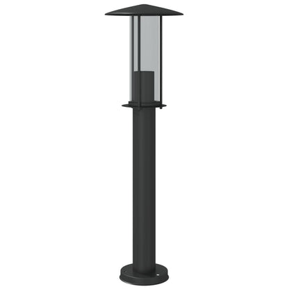 Lampada da Terra per Esterni Nera 60 cm in Acciaio Inox