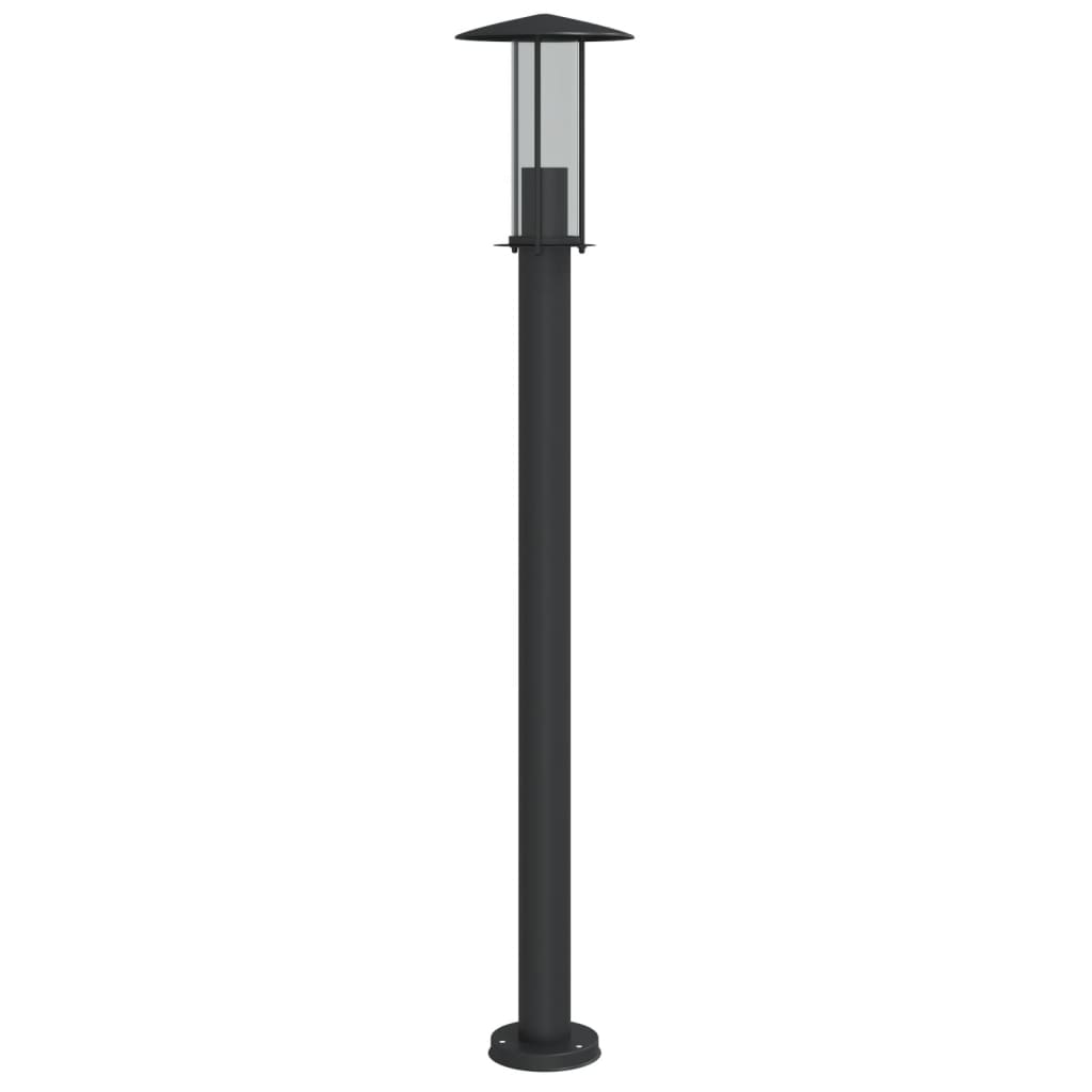 Silver Outdoor Floor Lamp 100 cm in Stainless Steel