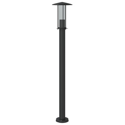 Silver Outdoor Floor Lamp 100 cm in Stainless Steel