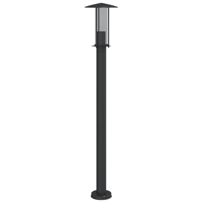 Silver Outdoor Floor Lamp 100 cm in Stainless Steel