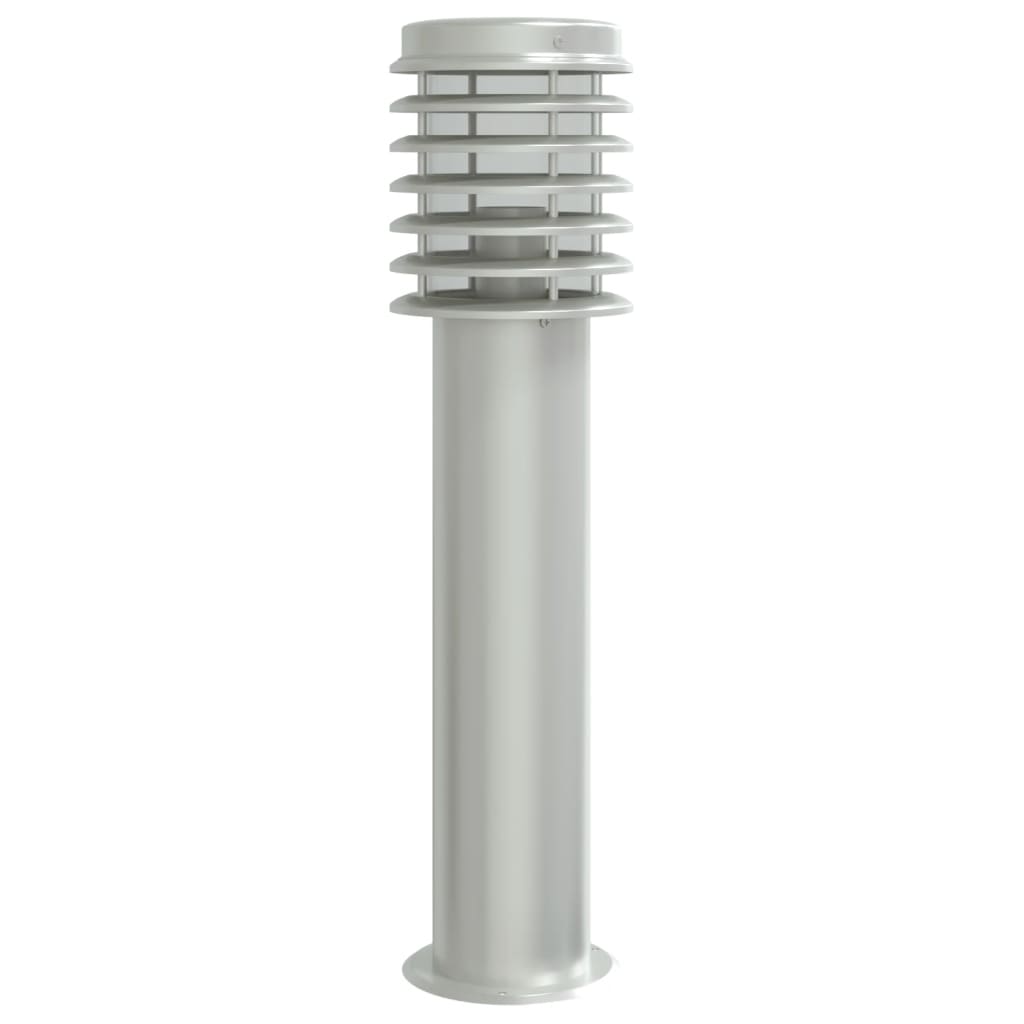 Silver Outdoor Floor Lamp 60 cm in Stainless Steel