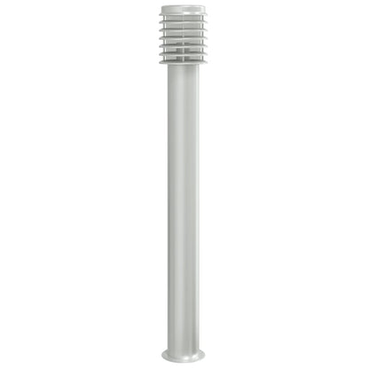 Lampada da Terra per Esterni Argento 110 cm in Acciaio Inox - homemem39