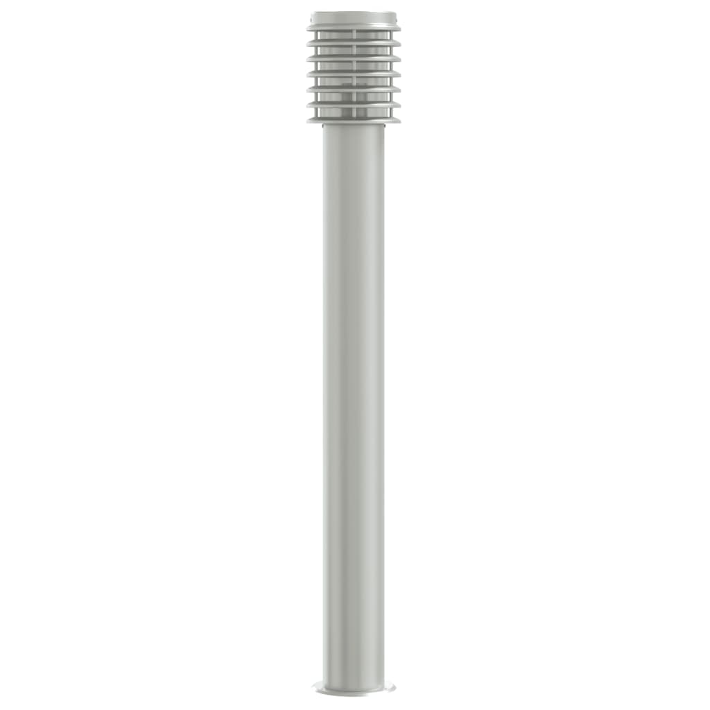 Lampade da Terra per Esterni 3 pz Argento 110cm in Acciaio Inox