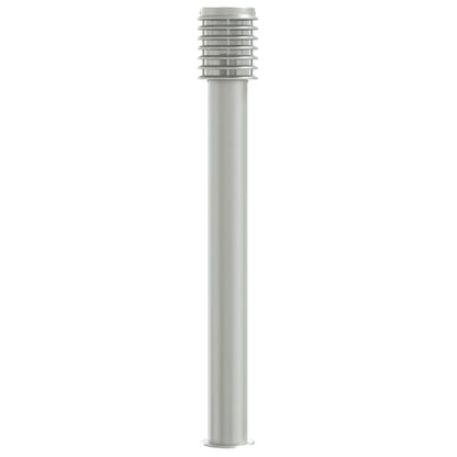 Lampade da Terra per Esterni 3 pz Argento 110cm in Acciaio Inox