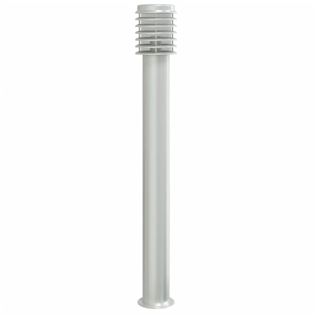 Lampade da Terra per Esterni 3 pz Argento 110cm in Acciaio Inox