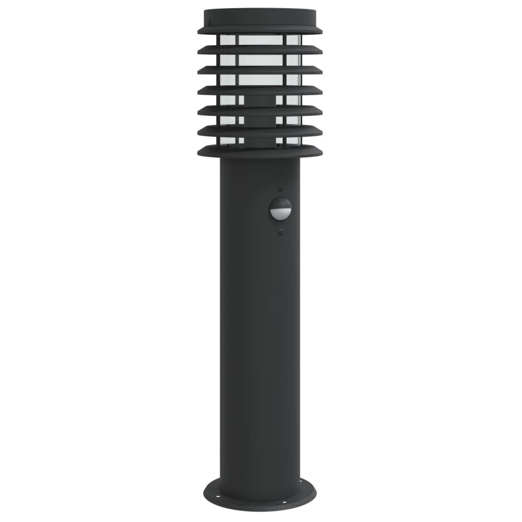 Outdoor Floor Lamp Black Sensor 60 cm in Steel