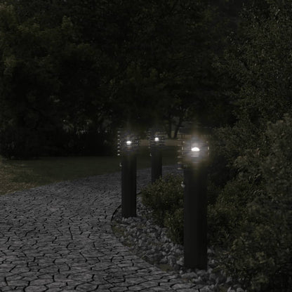 Outdoor Floor Lamp Black Sensor 60 cm in Steel