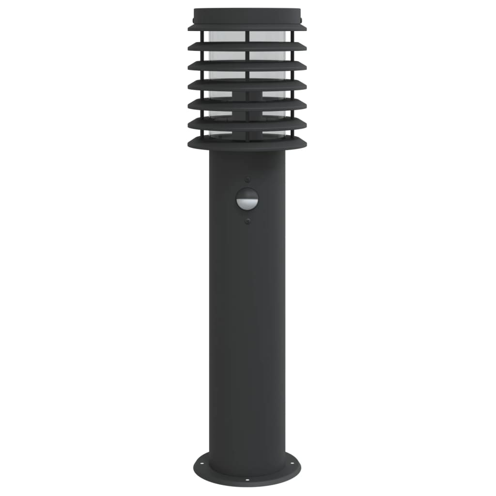 Outdoor Floor Lamp Black Sensor 60 cm in Steel