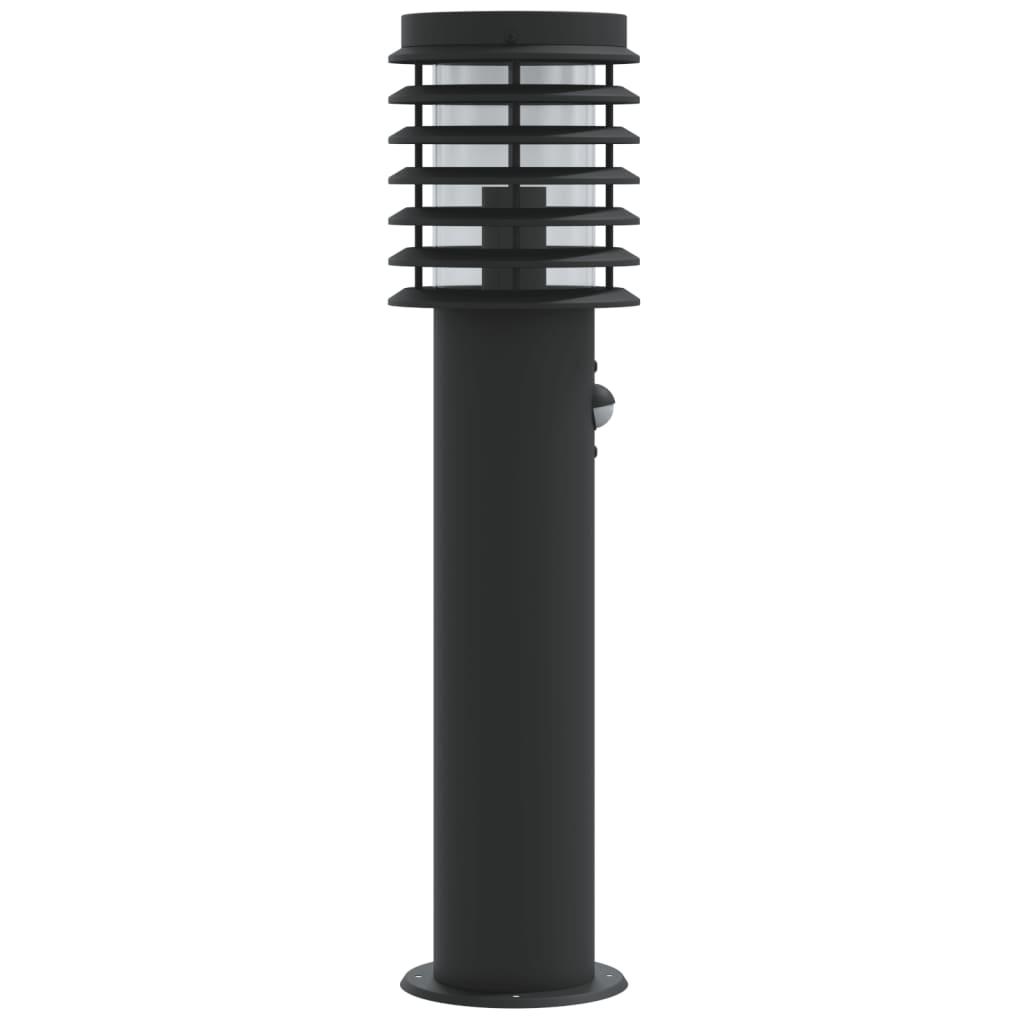 Outdoor Floor Lamp Black Sensor 60 cm in Steel