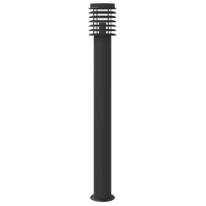 Outdoor Floor Lamp Black Sensor 110 cm in Steel