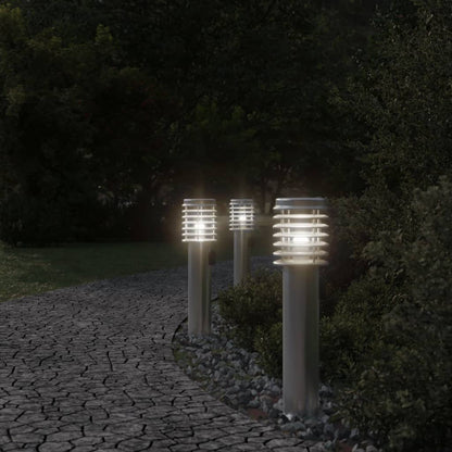 Outdoor Floor Lamp with Silver Socket 60 cm in Steel