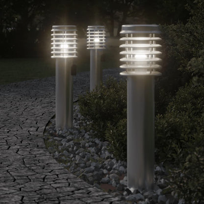 Outdoor Floor Lamp with Silver Socket 60 cm in Steel