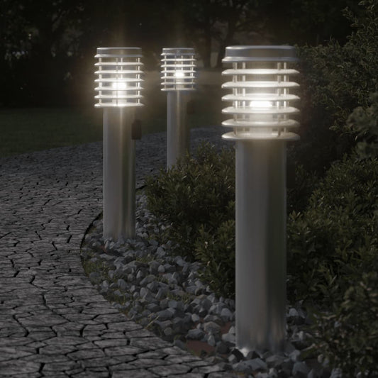 Outdoor Floor Lamp with Silver Socket 60 cm in Steel