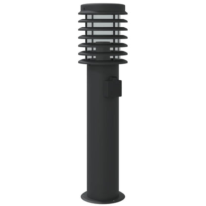 Outdoor Floor Lamp with Black Socket 60 cm Steel