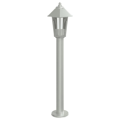 Silver Outdoor Floor Lamp 80 cm in Stainless Steel