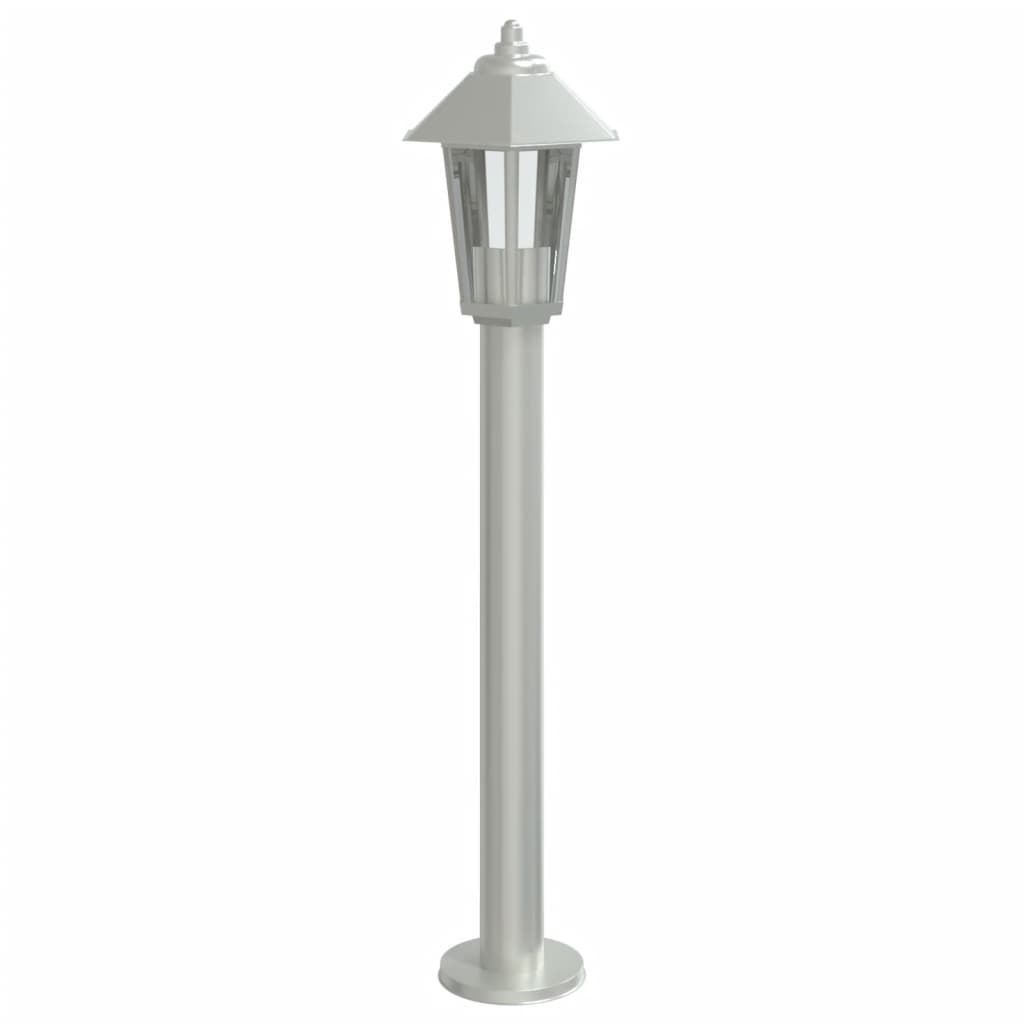 Outdoor Floor Lamps 3 pcs Silver 80 cm in Stainless Steel