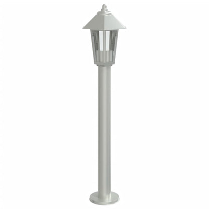 Lampade da Terra per Esterni 3 pz Argento 80 cm in Acciaio Inox