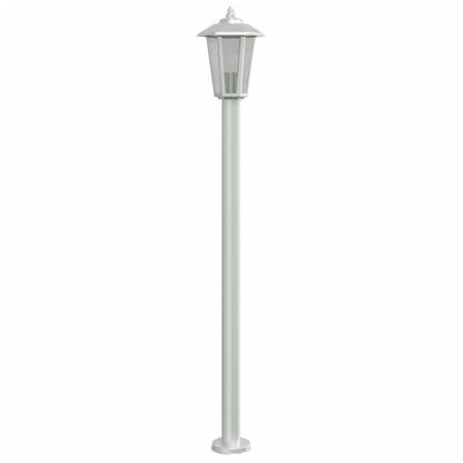 Silver Outdoor Floor Lamp 120 cm in Stainless Steel