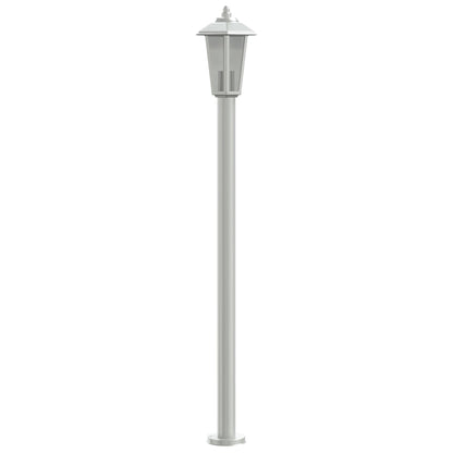 Lampade da Terra per Esterni 3 pz Argento 120cm in Acciaio Inox - homemem39
