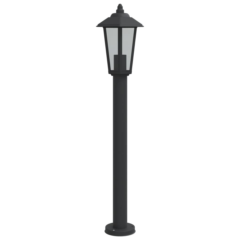 Lampada da Terra per Esterni Nera 80 cm in Acciaio Inox