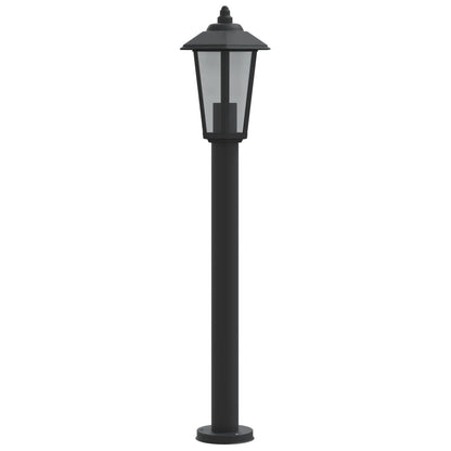 Lampada da Terra per Esterni Nera 80 cm in Acciaio Inox