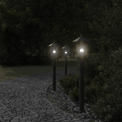 Outdoor Floor Lamps 3 pcs Black 80 cm in Stainless Steel