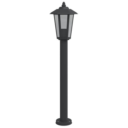 Outdoor Floor Lamps 3 pcs Black 80 cm in Stainless Steel